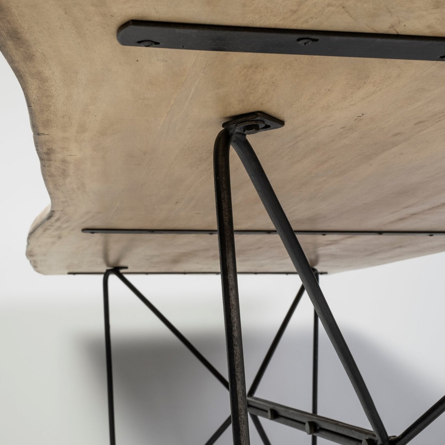 80" Brown And Black Solid Wood And Metal Dining Table HomeRoots