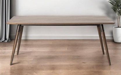 72" Dark Brown Solid Wood Dining Table HomeRoots