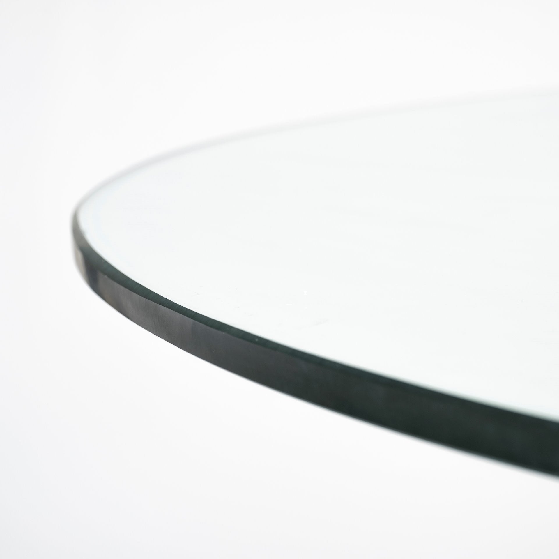 60" Clear And Brown Rounded Glass And Solid Manufactured Wood Pedestal Base Dining Table HomeRoots