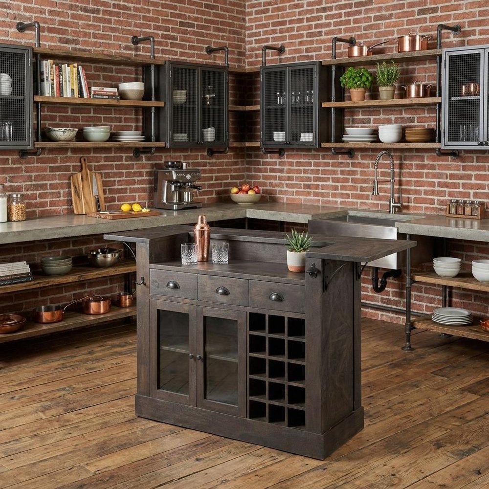 29" Gray Solid Wood Rolling Kitchen Island With Storage HomeRoots