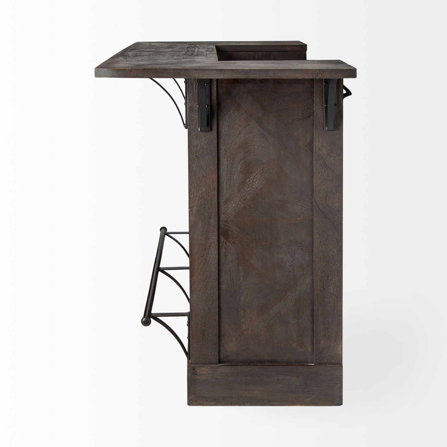29" Gray Solid Wood Rolling Kitchen Island With Storage HomeRoots