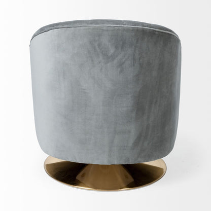 29" Gray and Copper Velvet Lounge Chair HomeRoots