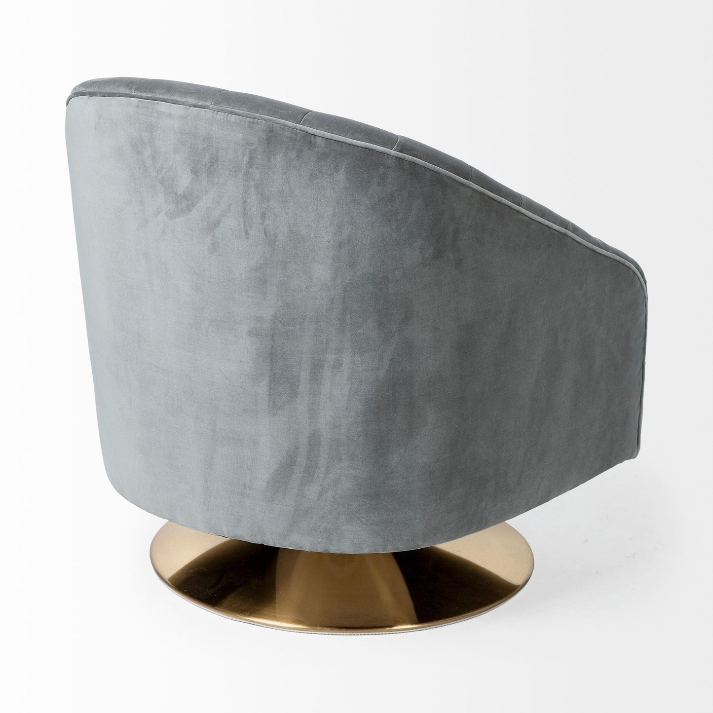 29" Gray and Copper Velvet Lounge Chair HomeRoots