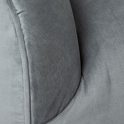 29" Gray and Copper Velvet Lounge Chair HomeRoots