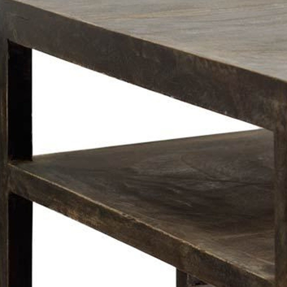 22" Natural Brown Solid Wood Square End Table HomeRoots