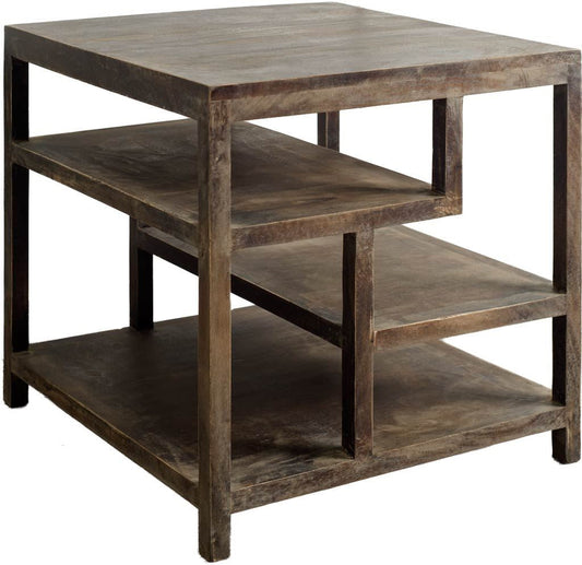 22" Natural Brown Solid Wood Square End Table HomeRoots