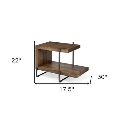 22" Brown Solid Wood Square End Table HomeRoots