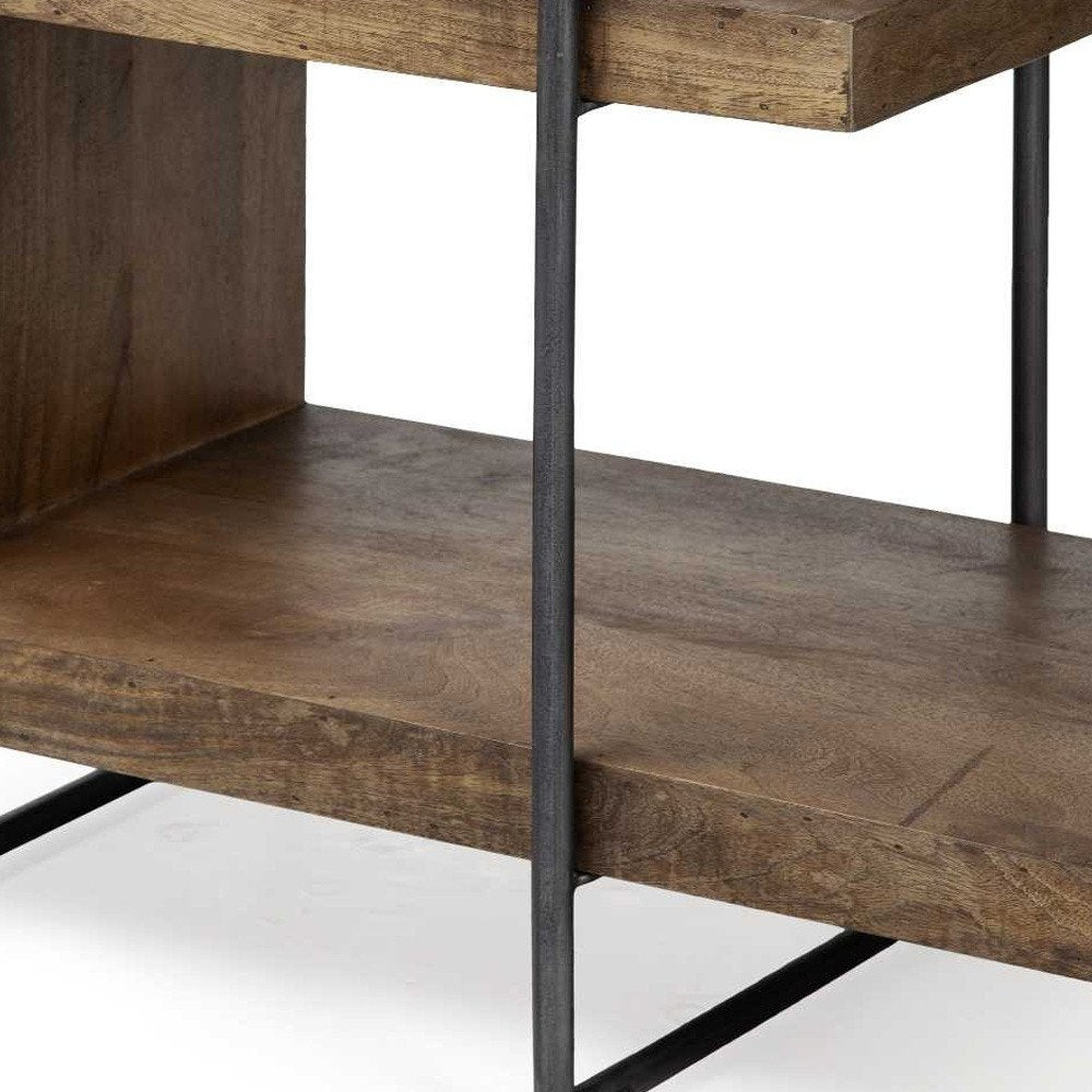 22" Brown Solid Wood Square End Table HomeRoots