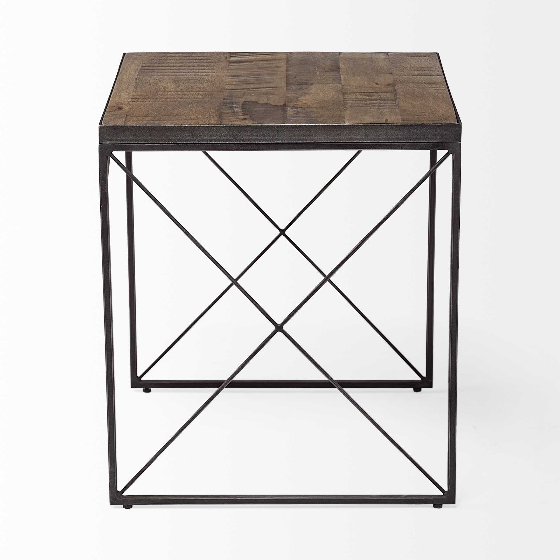 23" Brown Solid Wood Square End Table HomeRoots