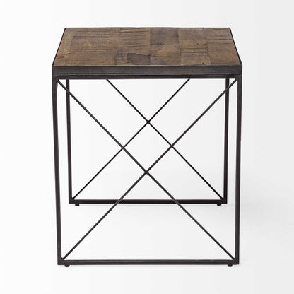 23" Brown Solid Wood Square End Table HomeRoots