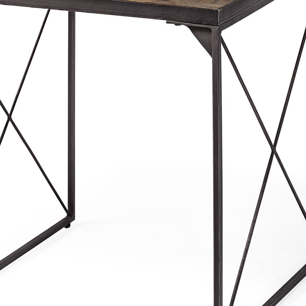 23" Brown Solid Wood Square End Table HomeRoots