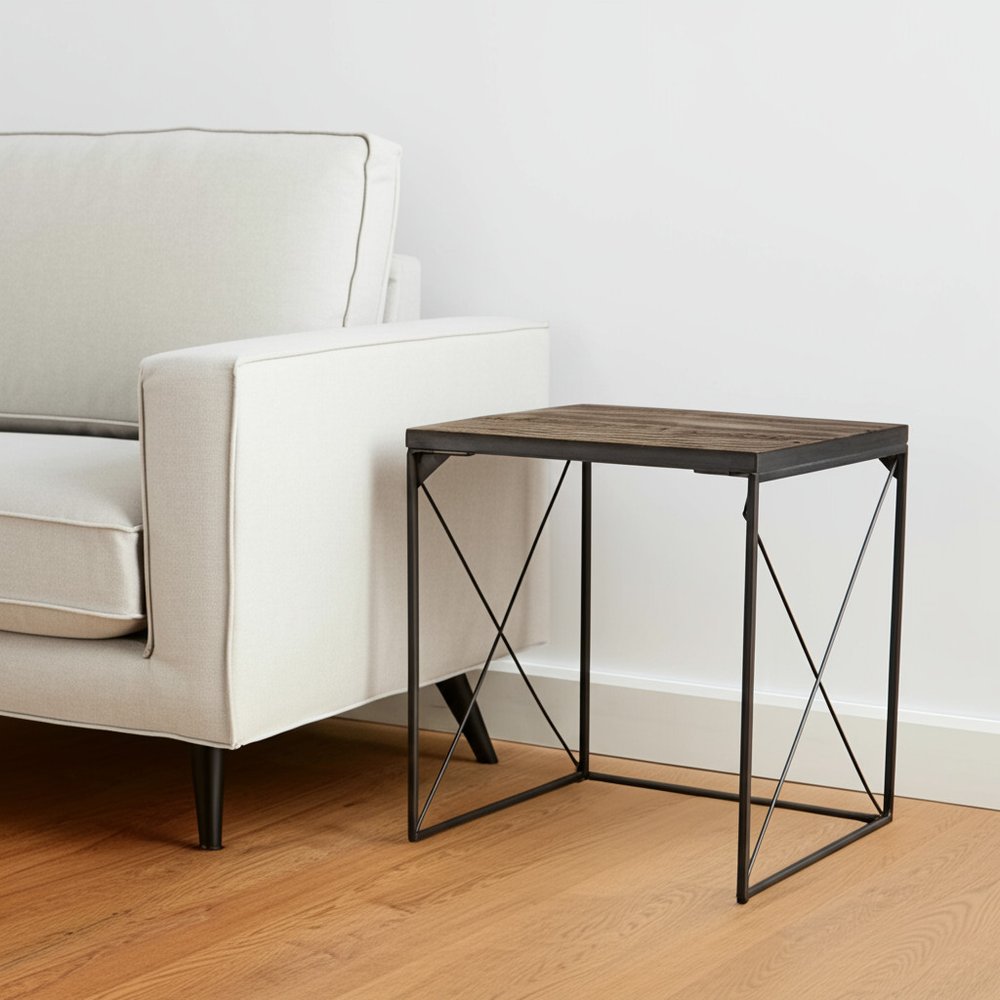 23" Brown Solid Wood Square End Table HomeRoots