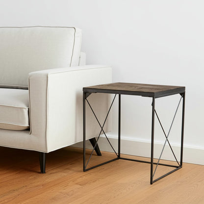 23" Brown Solid Wood Square End Table HomeRoots
