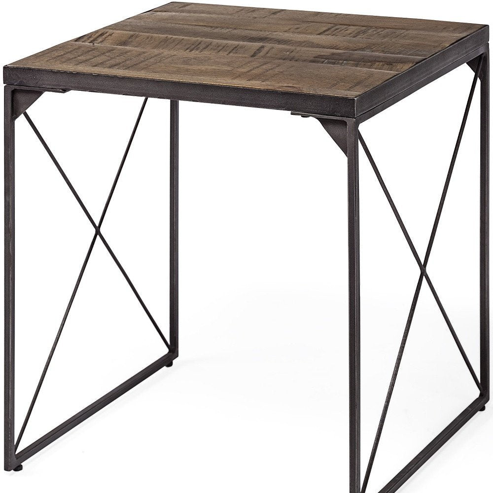 23" Brown Solid Wood Square End Table HomeRoots