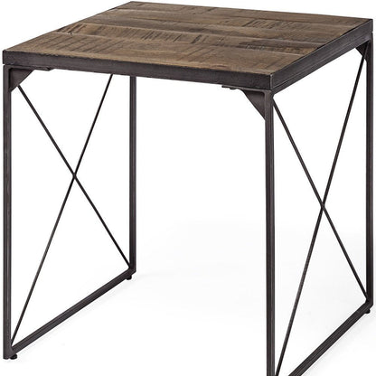 23" Brown Solid Wood Square End Table HomeRoots