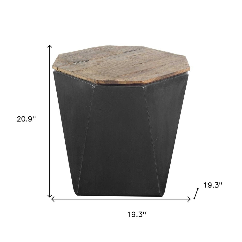 21" Black Solid Wood End Table HomeRoots