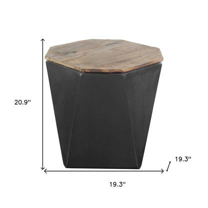 21" Black Solid Wood End Table HomeRoots