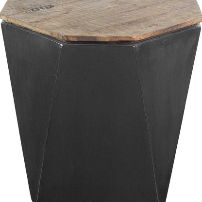 21" Black Solid Wood End Table HomeRoots