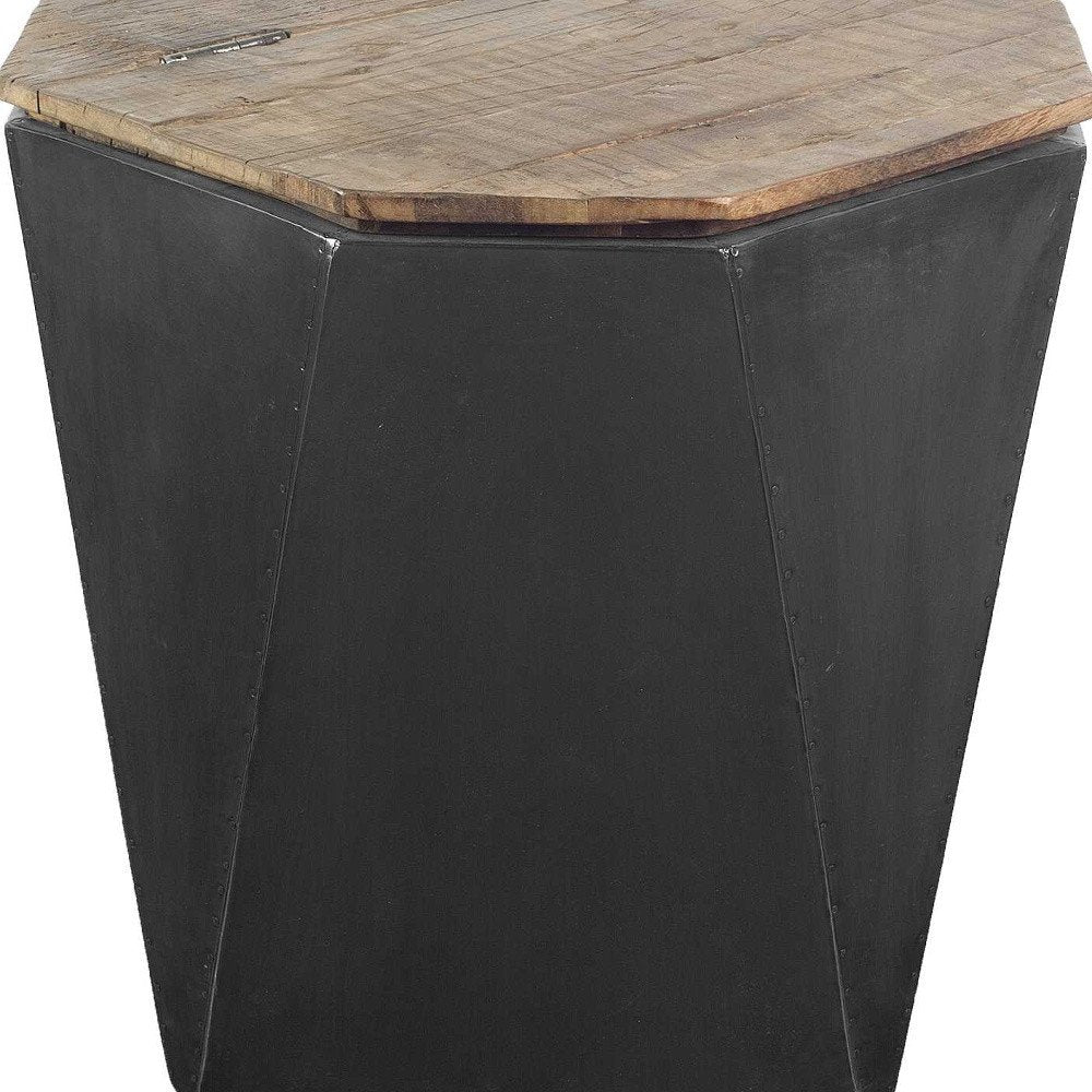 21" Black Solid Wood End Table HomeRoots