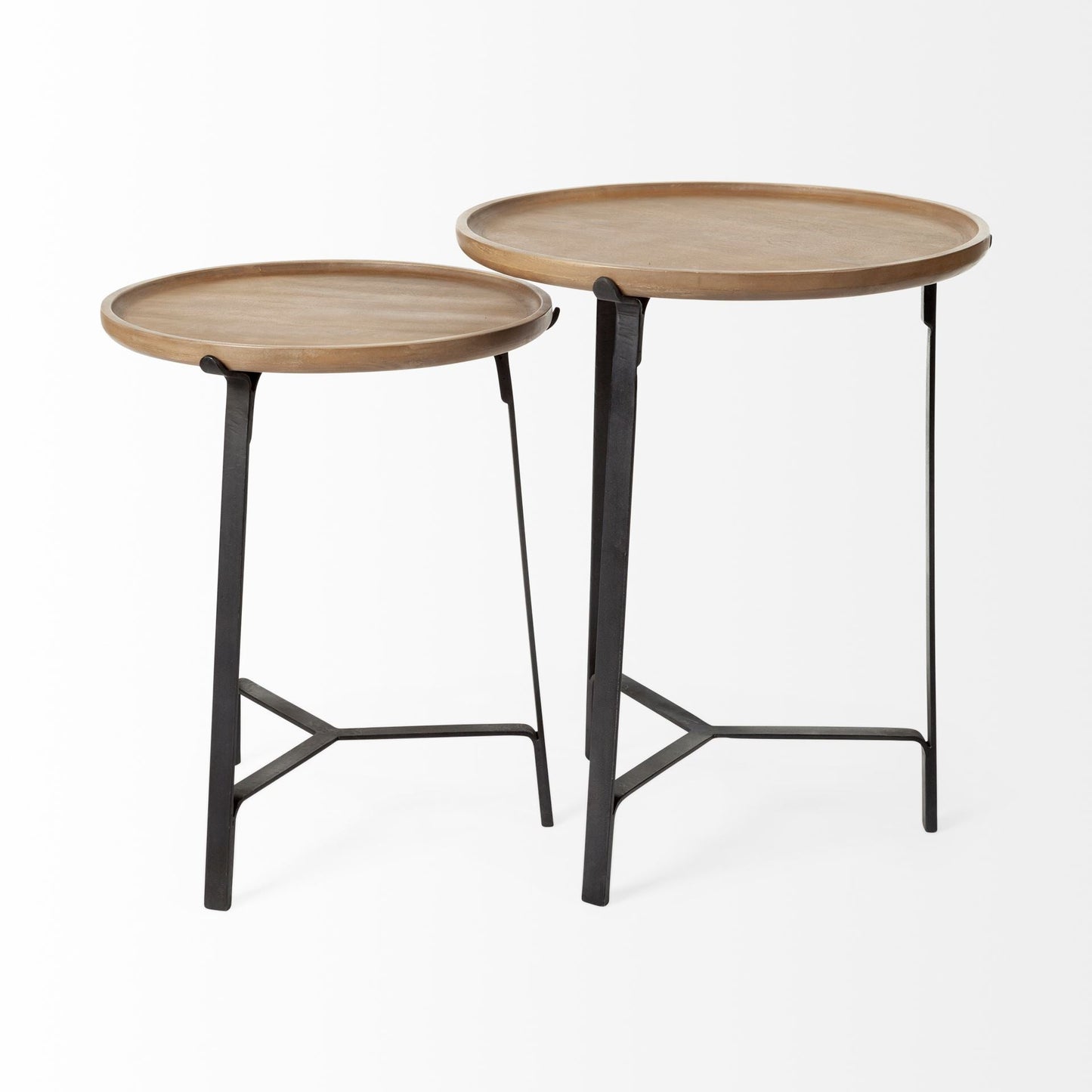 24" Brown Solid Wood Round End Table HomeRoots