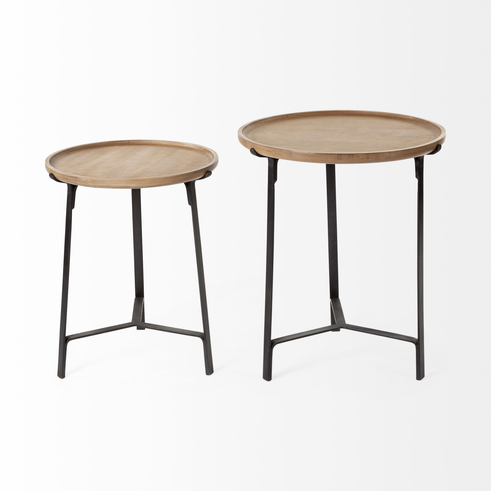 24" Brown Solid Wood Round End Table HomeRoots