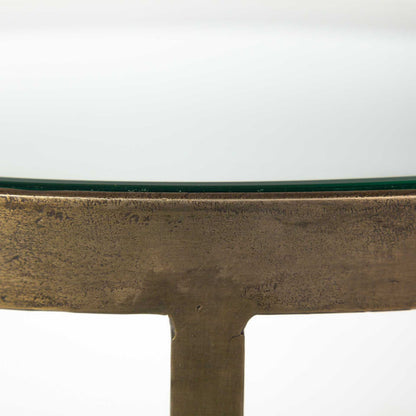 24" White Glass Round End Table HomeRoots