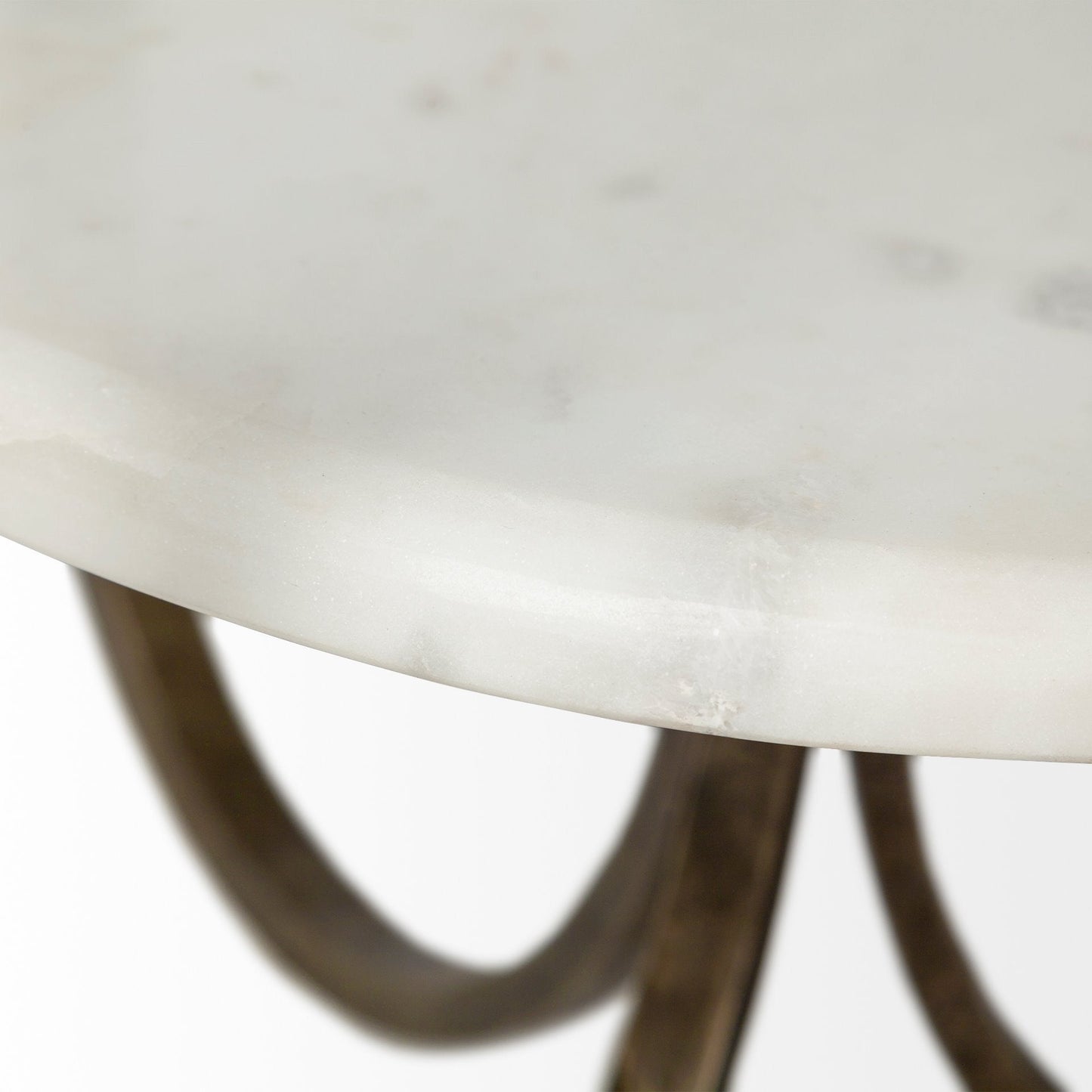 24" White Glass Round End Table HomeRoots