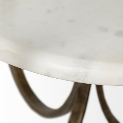 24" White Glass Round End Table HomeRoots
