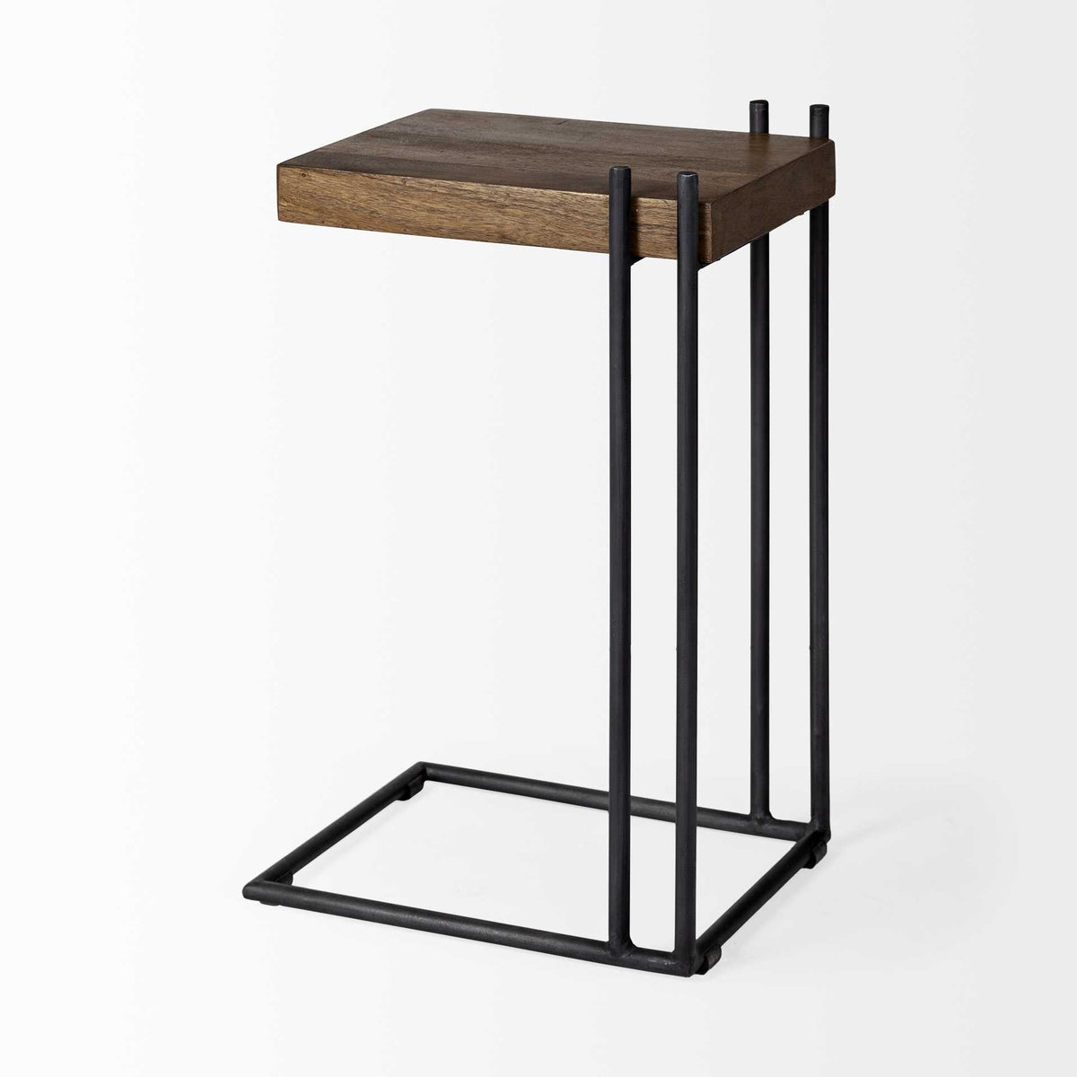 27" Brown Solid Wood Square End Table — view 4