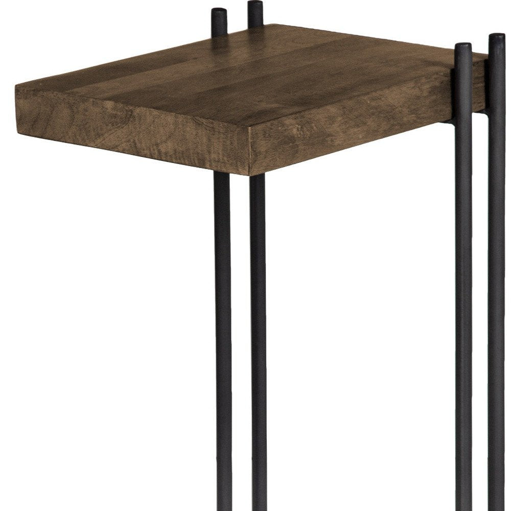 27" Brown Solid Wood Square End Table — view 8