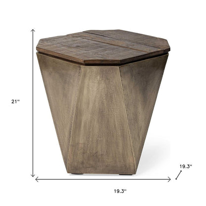 21" Brown Solid Wood End Table HomeRoots