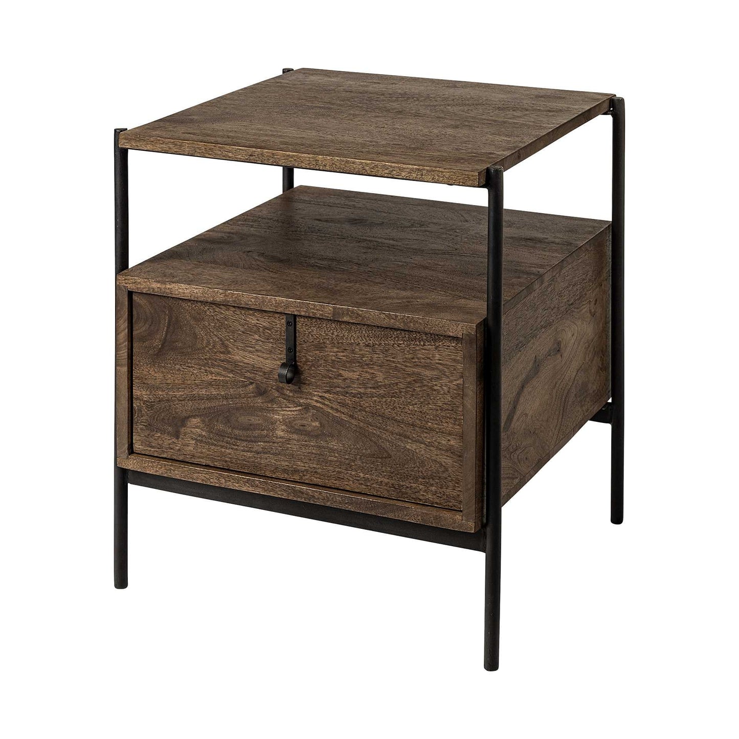 24" Brown Solid Wood Square End Table HomeRoots