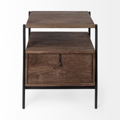 24" Brown Solid Wood Square End Table HomeRoots
