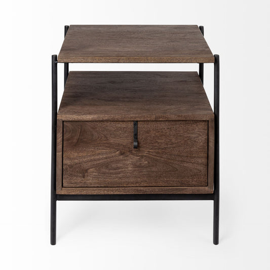 24" Brown Solid Wood Square End Table HomeRoots