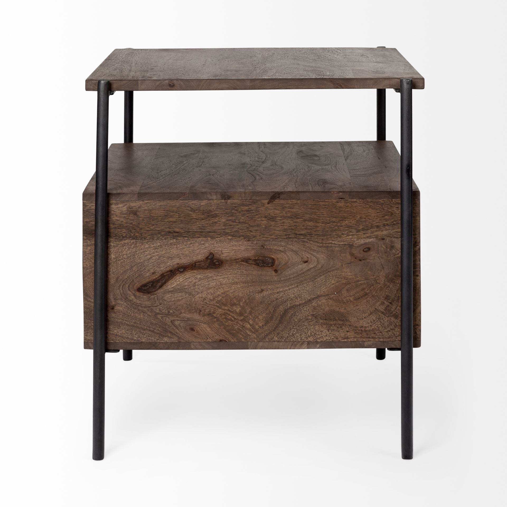 24" Brown Solid Wood Square End Table HomeRoots