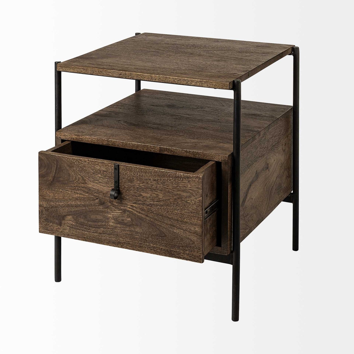 24" Brown Solid Wood Square End Table HomeRoots