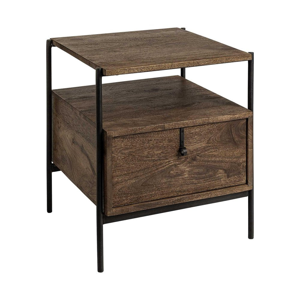 24" Brown Solid Wood Square End Table HomeRoots
