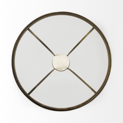 24" Black And White Glass Round End Table HomeRoots