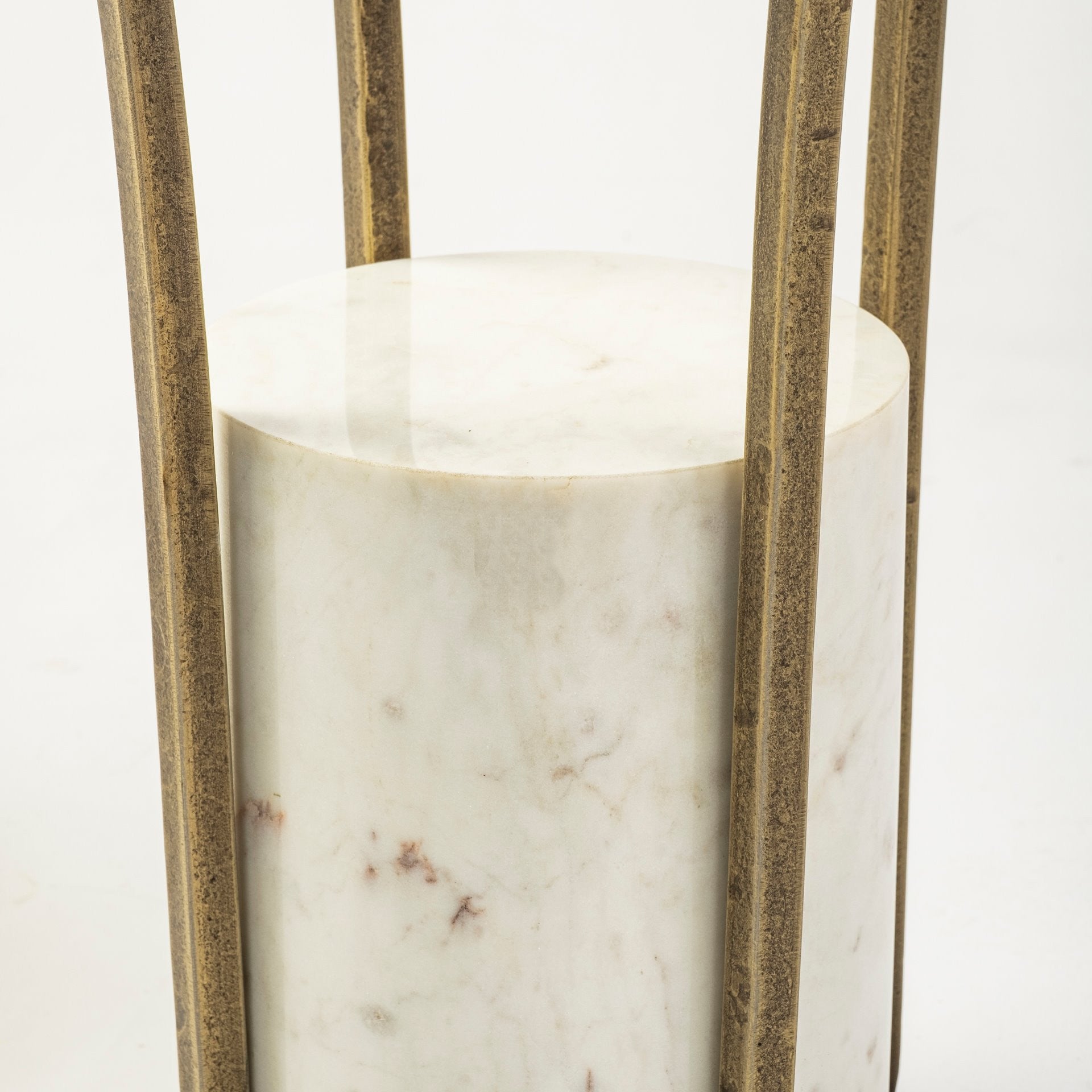 24" Black And White Glass Round End Table HomeRoots