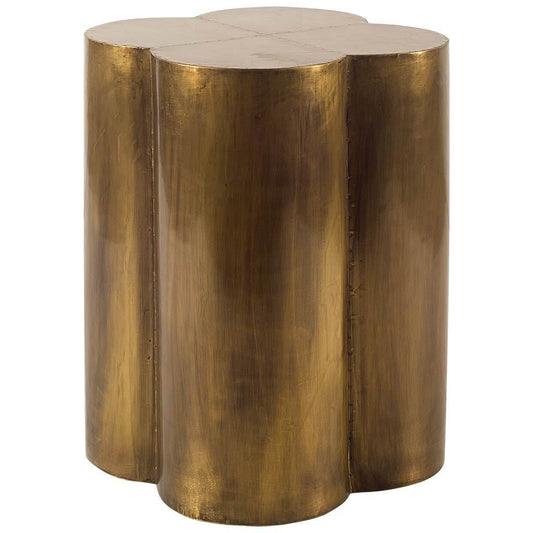 22" Brass And Antique Brass Brass End Table HomeRoots