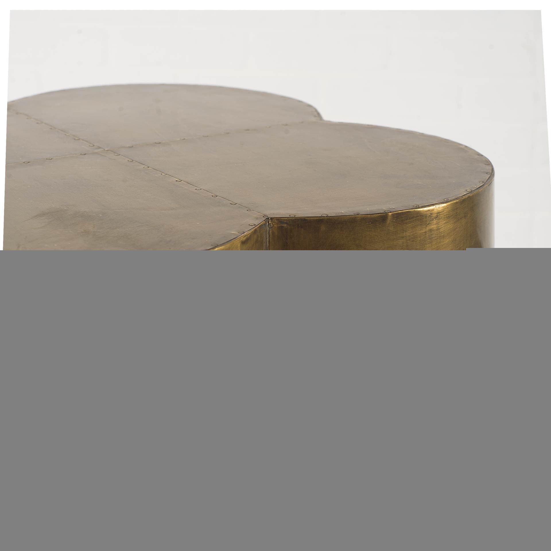 22" Brass And Antique Brass Brass End Table HomeRoots