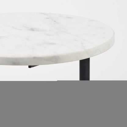 27" Black And White Marble Round End Table HomeRoots