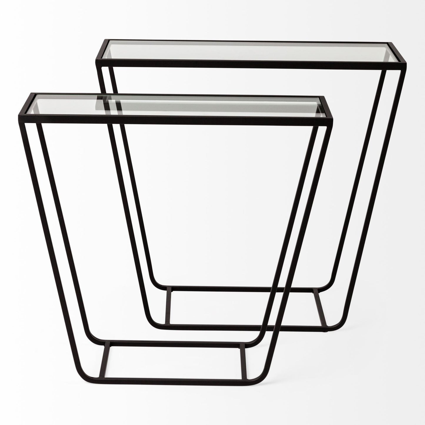 10" Clear Glass Frame Console Table HomeRoots