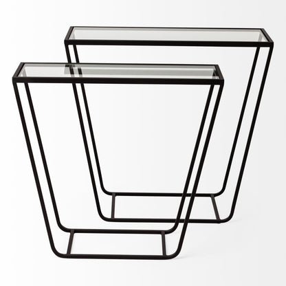 10" Clear Glass Frame Console Table HomeRoots