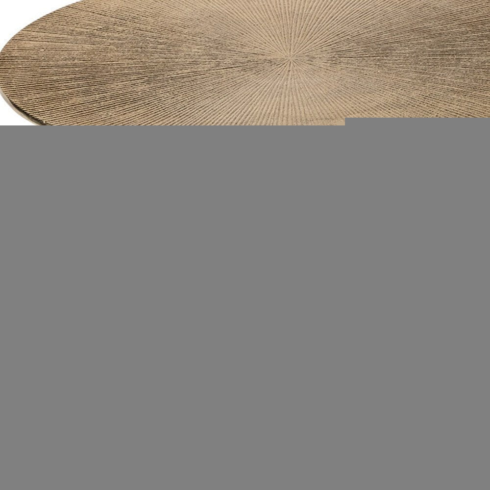 17" Gold Metal Round End Table HomeRoots