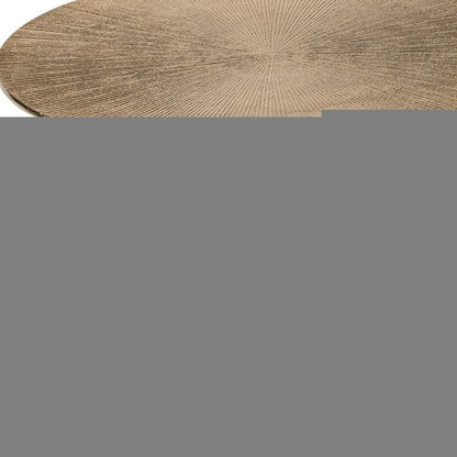 17" Gold Metal Round End Table HomeRoots