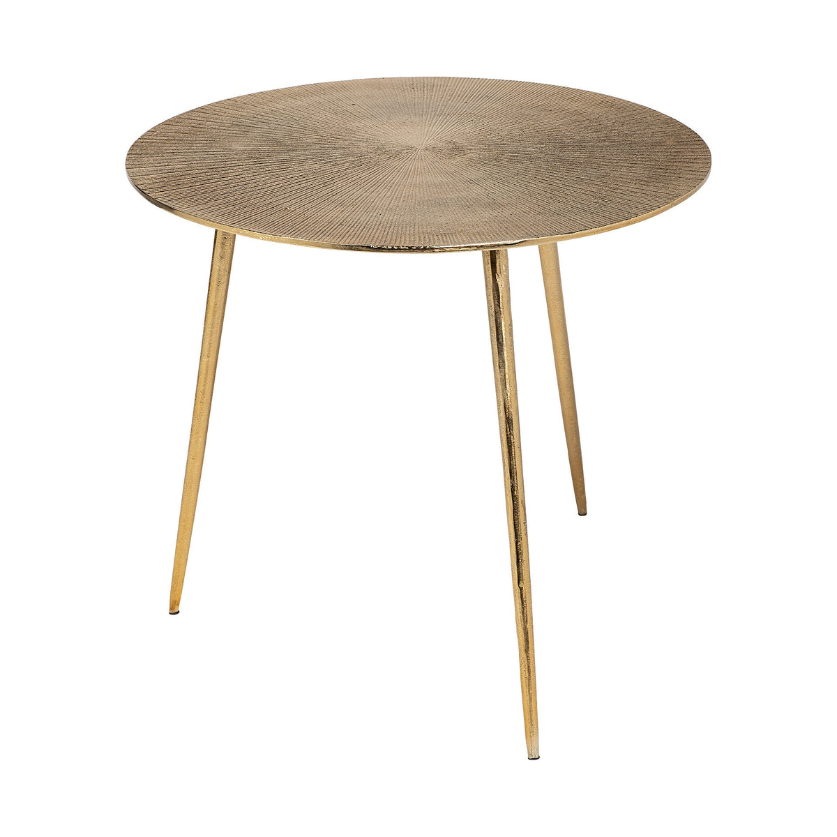 21" Gold Metal Round End Table HomeRoots