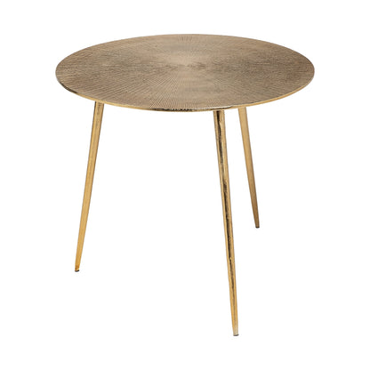 21" Gold Metal Round End Table HomeRoots