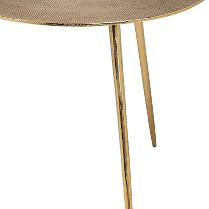 21" Gold Metal Round End Table HomeRoots