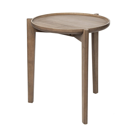 24" Brown Round End Table HomeRoots